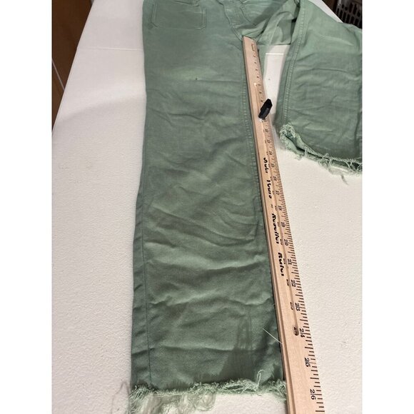 Lauren Conrad High Rise Skinny Ankle Jeans Womens Size 12 Green Cotton Blend Raw - Picture 5 of 10